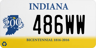 IN license plate 486WW