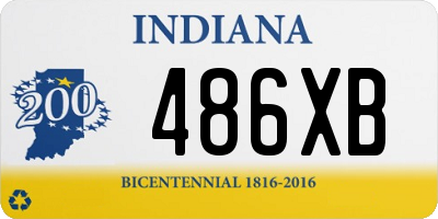 IN license plate 486XB