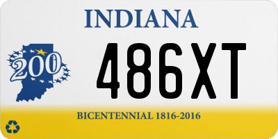 IN license plate 486XT