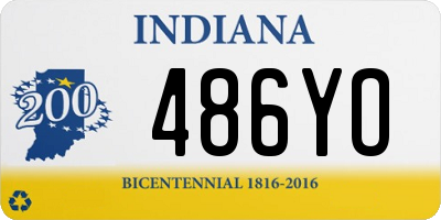 IN license plate 486YO