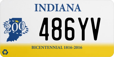 IN license plate 486YV