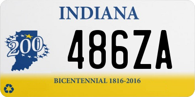 IN license plate 486ZA