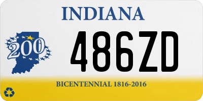 IN license plate 486ZD