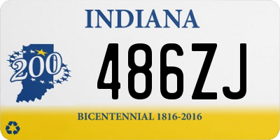 IN license plate 486ZJ