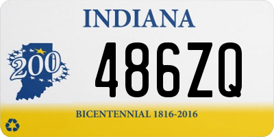 IN license plate 486ZQ