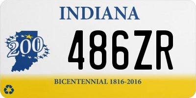 IN license plate 486ZR