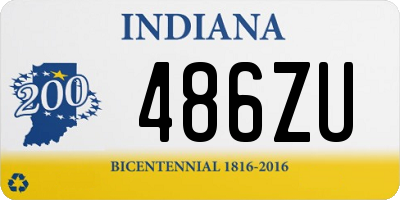 IN license plate 486ZU