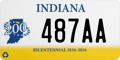 IN license plate 487AA