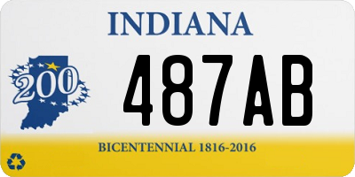 IN license plate 487AB