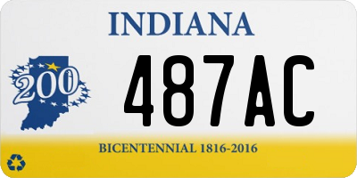 IN license plate 487AC