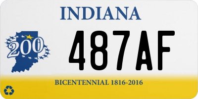 IN license plate 487AF