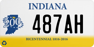 IN license plate 487AH