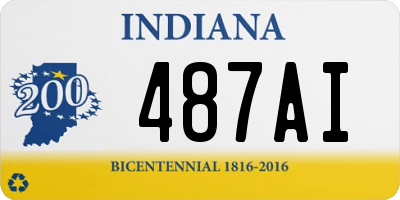 IN license plate 487AI