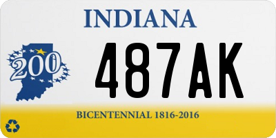 IN license plate 487AK