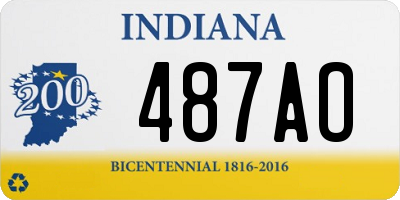 IN license plate 487AO