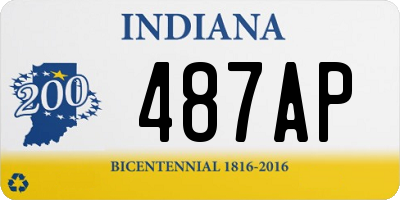 IN license plate 487AP