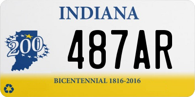 IN license plate 487AR