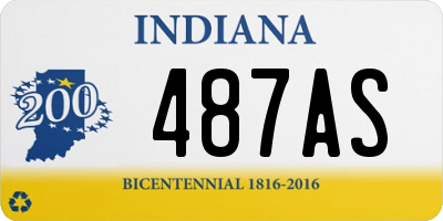 IN license plate 487AS