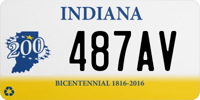 IN license plate 487AV