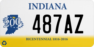 IN license plate 487AZ