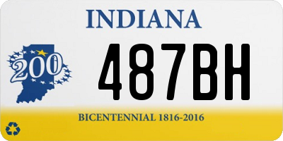 IN license plate 487BH