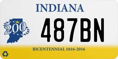 IN license plate 487BN