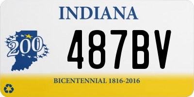 IN license plate 487BV