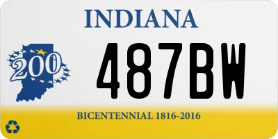IN license plate 487BW