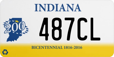 IN license plate 487CL