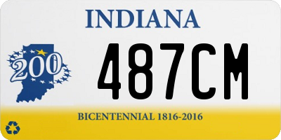 IN license plate 487CM