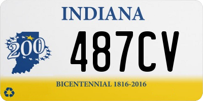 IN license plate 487CV