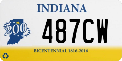 IN license plate 487CW