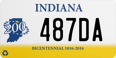 IN license plate 487DA