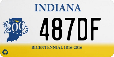 IN license plate 487DF