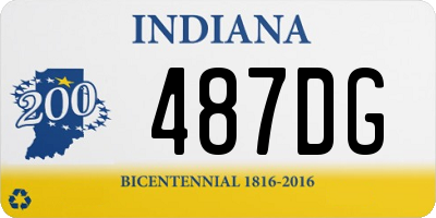 IN license plate 487DG