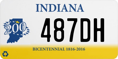 IN license plate 487DH