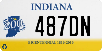 IN license plate 487DN