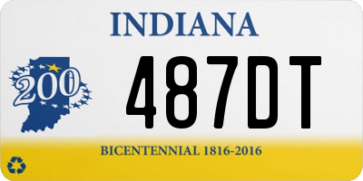 IN license plate 487DT