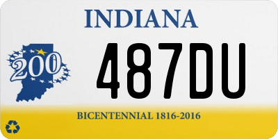 IN license plate 487DU