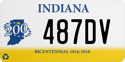 IN license plate 487DV