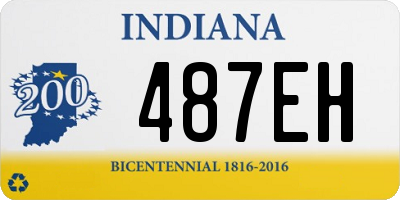 IN license plate 487EH