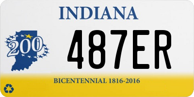 IN license plate 487ER