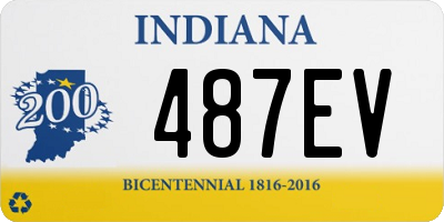 IN license plate 487EV