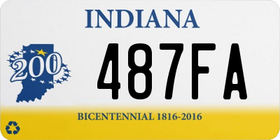 IN license plate 487FA