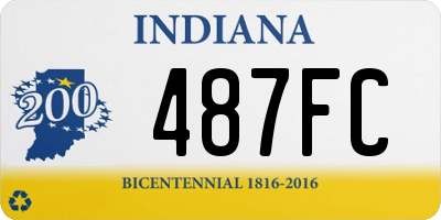 IN license plate 487FC