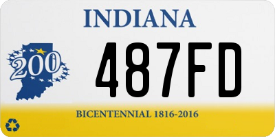 IN license plate 487FD