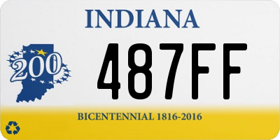 IN license plate 487FF