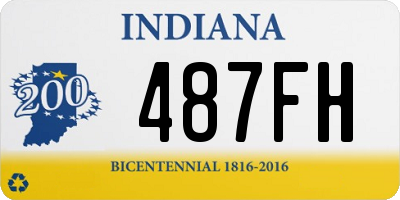 IN license plate 487FH