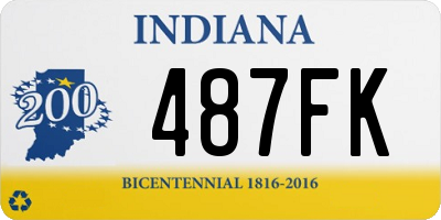 IN license plate 487FK