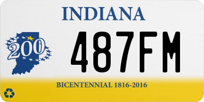 IN license plate 487FM